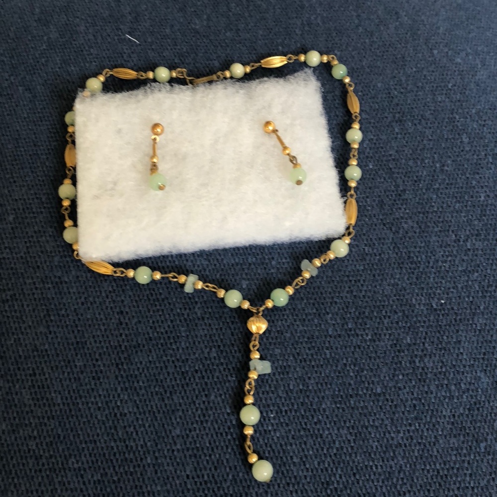 necklace and earrings